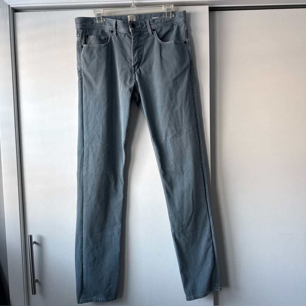 Kato by Hiroshi Kato Jeans Mens 33/34 Gray/Blue The Pen Slim Stretch Denim  USA‎